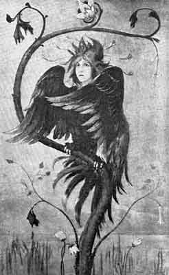 [V. Vasnecov: Gamajun, der Kuendevogel. 1897]